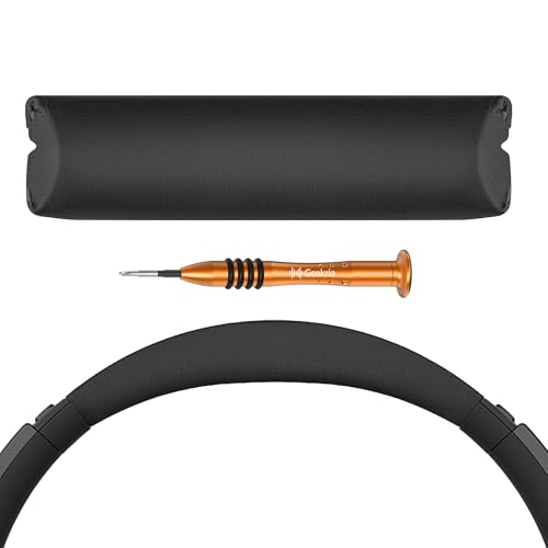 Geekria Protein Leather Headband Pad Compatible with Sony WH-1000XM2/ MDR-1000X Headphones, Replacement Band Repair Part (Black)