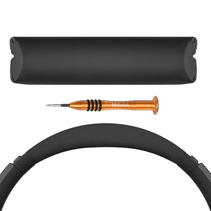 Geekria Protein Leather Headband Pad Compatible with Sony WH-1000XM2/ MDR-1000X Headphones, Replacement Band Repair Part (Black)