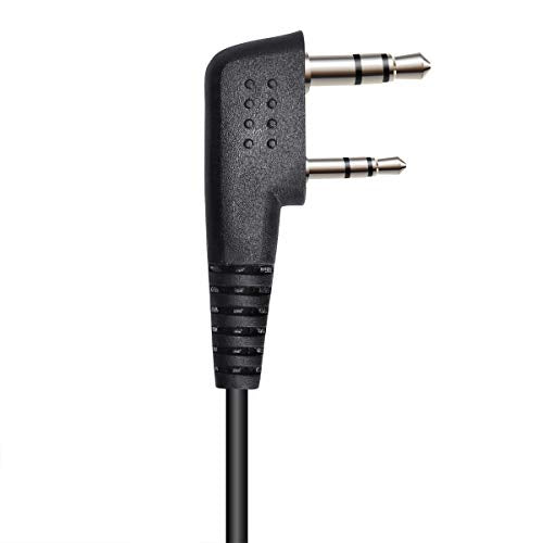 Retevis Surveillance Radio Earpiece, Coiled Cord, for H777/RT22/RT68/RT21 | Compatible with Pxton, Baofeng, Kenwood Walkie Talkie, Security, Police, Walkie Talkie Earpiece with Mic(10 Pack)
