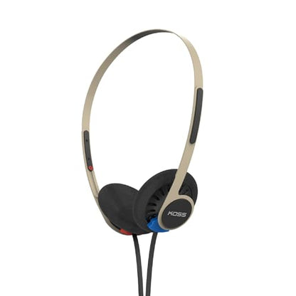 Koss KPH40 Utility On-Ear Headphones, Rhythm Beige, Interchangeable Cord | Lightweight, Ultra-Wide Frequency Response, Stainless Steel Adjustable Headband - color: Rhythm Beige