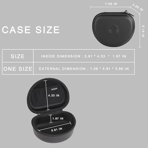 Headphone Case for BERIBES WH202A/305B, Skullcandy Crusher Evo/ANC 2, TOZO - color: black