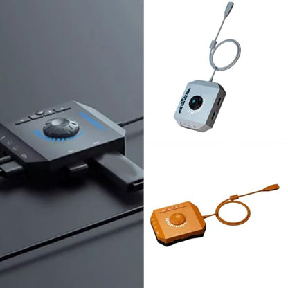 USB Sound Card External Sound Adapter with Headphone Mics for Simultaneous Use on Laptop Gaming Card - color: Or