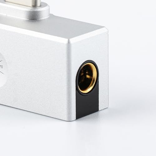 Kiwi Ears Allegro Mini USB C to 3.5/4.4mm IEM Headphone Amplifier | Official Web EQ Tuning, High Resolution 32bit/384kHz for Phone PC Tablet, Portable for Audiophiles Gamers Use(Sliver) - color: Silver