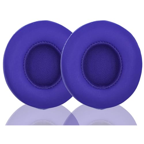 Headphone Replacement Ear Pad Cover Compatible with Beats by Dre Solo3 Solo2 Wired Wireless Headphones Protein Leather Memory Foam Headphone Cushion Ear Muffs-Navy Blue - color: navy blue