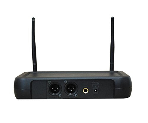 Audio2000s AWM6074 UHF Dual Channel Wireless Microphone System (1 Lapel & 1 Handheld)