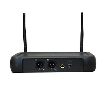 Audio2000 6074BM UHF Dual Channels Wireless System with Two Lavalier (Lapel) Microphones