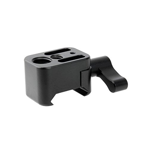 NICEYRIG NATO Rail Clamp Quick Release with 1/4''&3/8'' Locating Hole-194 | NATO Clamp Adapter Counterbore for Friction Arm Ballhead Cold Shoe Monitor Microphone Mount