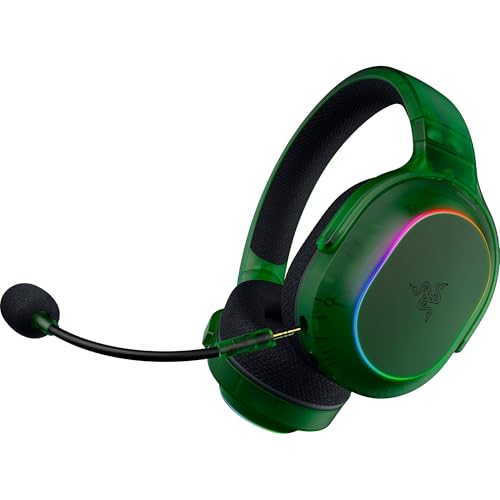 Razer Barracuda X Chroma Wireless Gaming Headset, Phantom Green | 2.4GHz Wireless & Bluetooth, Lightweight, RGB, 40mm Drivers, Cardioid Mic, 70 Hr Battery - color: Phantom Green