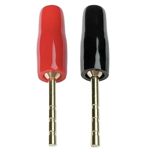 4mm Banana Male Screw Plug, Red Black, 10 Pack