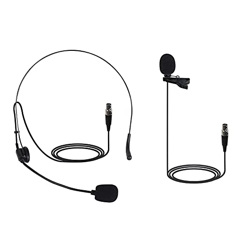 Phenyx Pro Mini XLR Lapel Mic for Wireless Microphone Systems 1HM1LM-BLK