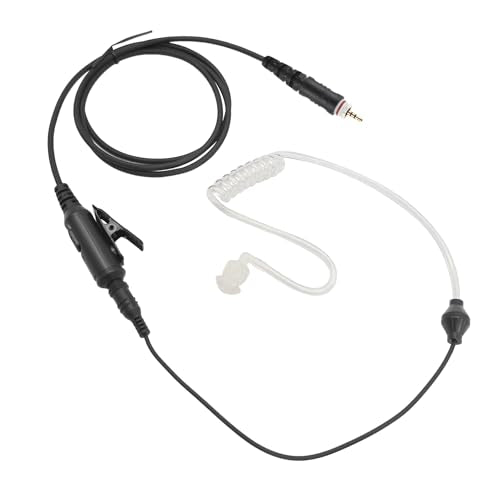 Surveillance Earpiece Headset with Mic PTT Two-Way Radio Security Earphone 3.5mm Earbud Compatible for Motorola CLP1010e CLP1080e CLP1083e CLP446e CLP107e Plus Series