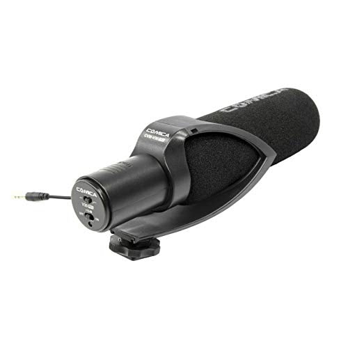 comica CVM-V30-PRO-B Supercardioid Directional Shotgun Microphone with 3.5mm Jack, Black
