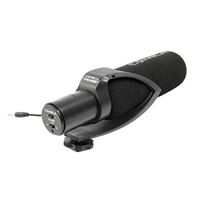 comica CVM-V30-PRO-B Supercardioid Directional Shotgun Microphone with 3.5mm Jack, Black