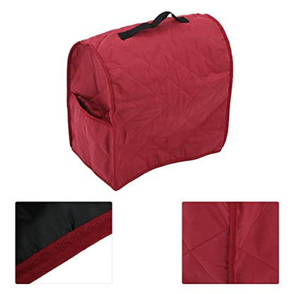 Kitchen Mixer Cover Carry Bag Premium Quilted Polyester Pongee Fabric Protective Dust Cover for Stand Mixers Blenders Storage 36cm x 36cm x 9.1in (Wine Red) - color: Wine Red