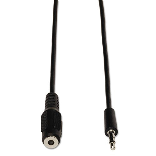 Tripp Lite 3.5mm Mini Stereo Audio Extension Cable for Speakers and Headphones (M/F), 6-ft.(P311-006) BLACK - size: 1 Count (Pack of 1)