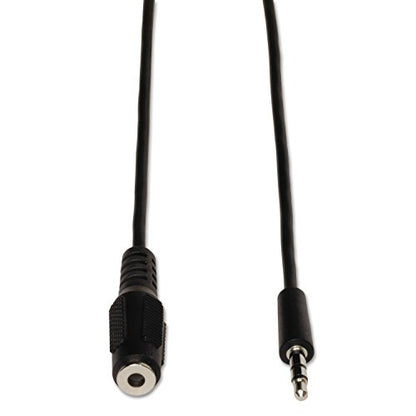 Tripp Lite 3.5mm Mini Stereo Audio Extension Cable for Speakers and Headphones (M/F), 6-ft.(P311-006) BLACK - size: 1 Count (Pack of 1)