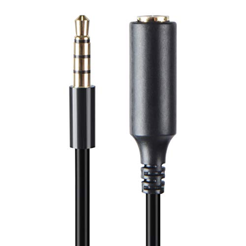 3-Pack AUX Headphone 3.5mm Extension Cable - Male to Female Extender Audio Auxiliary Jack Adapter Wire Cord Plug Connector for iPhone iPod iPad, Smartphone Tablet, Home Car Speaker System (3 INCH) - size: 3 Pack