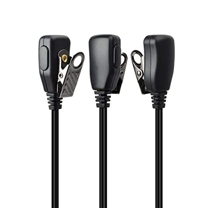 HYS 2-Way Radio Headset, G Shape Earphone with PTT&Mic for 2.5mm Talkabout | Walkie Talkie Earpiece with Mic for Motorola Talkabout T200 T400 T402 T600 T800 T260TP MH230R MR350R FRS/GMRS Radios - size: 2PCS