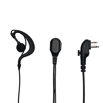 G Shape Earpiece Walkie Talkie Radio Headset with PTT Mic Compatible with HYT Hytera BD502 BD502i PD502 PD562 TC-508 TC-580 - size: Standar