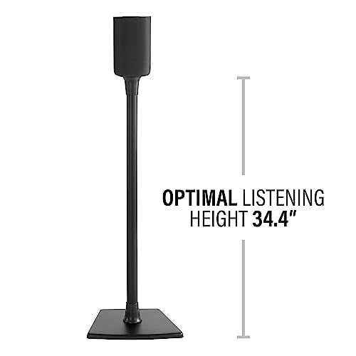 SANUS Speaker Stands for Roku Wireless - Fixed Height Speaker Stands Pair Designed Exclusively for Roku Soundbar & Sound System - Includes Carpet Spikes & Rubber Pads