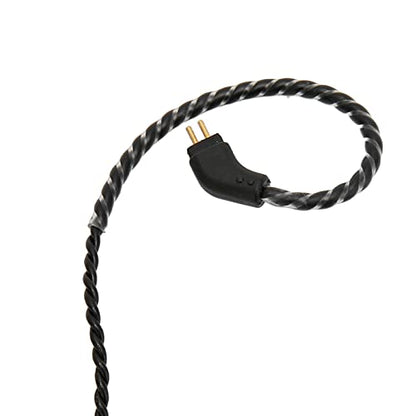 FILFEEL 0.78mm 2 Pin Earbuds Upgrade Cable with HD Mic, 3.5mm Right Angle Plug Replacement Wire for in-Ear Monitors, Enhanced Bass & Clear Calls,