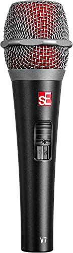 sE Electronics V7 Switch Supercardioid Dynamic Handheld Microphone - Bundle with 2 XLR Cables and 10 Cable Ties