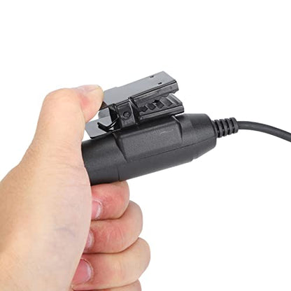 U94 PTT Military Adapter ＋ Mobile 2 Pin 7.1mm Headset System Adapter Push to Talk for Motorola Radio, PU+PTT Material