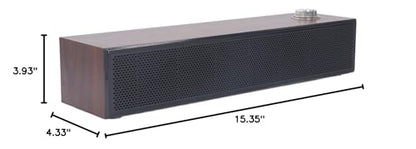 ANGGREK Desktop Computer Soundbar, Computer Speakers HiFi Stereo AUX in Wired Plug and Play Volume Control Wooden Low Noise for Laptop