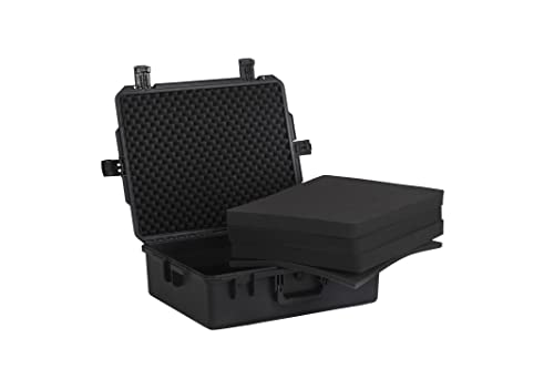 MEIJIA Premium Large Waterproof Hard Camera Case,Hard Protective Case with customizable fit foam,Full Protection with Light&Convenient Design,Elegant Black (24.6"X19.7"X8.6") - size: 24.6"X19.7"X8.6"