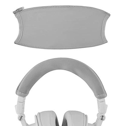 Geekria Flex Fabric Headband Cover Compatible with ATH M50x/ M50xBT/ M50xPB/ M50xWH/ M50xBB/ M50xBT2/ M50x ENSO/ M50XSTS-USBMIKU Headphones, Replacement Repair Part (Grey) - color: Grey