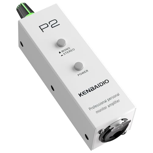 P2 Portable In-Ear Monitor Amplifier Ultra-Compact Personal Headphone Amp with Stereo/Mono Switch,Color Breathing Light,IEM System Headphone Amplifier for Guitar Bass Keyboard Drummers Musicians
