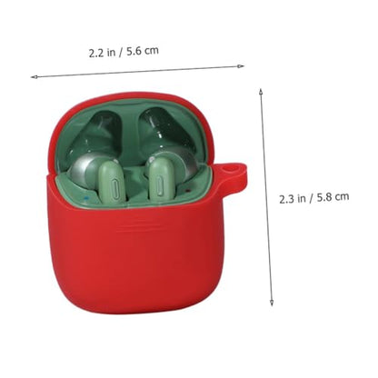 DOITOOL Silicone Earphone Cover Compatible with Jbl Tunetws Impact Resistant Scratch Durable Protection Convenient Charging Access Red - color: Red