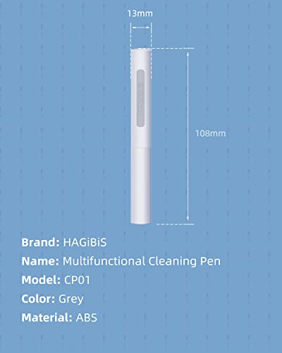 Hagibis Cleaning Pen for Airpods Pro 1 2 3 Multi-Function Cleaner Kits Soft Brush for Bluetooth Earphones Case Cleaning Tools for iPhone 16 15 Pro Max LEGO Camera Lens (White) - color: White