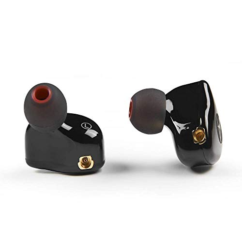 Dual Dynamic Driver IEM Earphones, HiFi Stereo In Ear Monitor Headphones - color: Black, size: No Mic