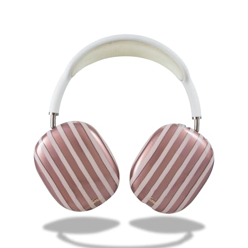 Sonix Protective Case for AirPods Max Headphones - Stylish TPU Hard Shell Ear Cup Covers | Abstract Stripe Nude - color: Abstract Stripe Nude