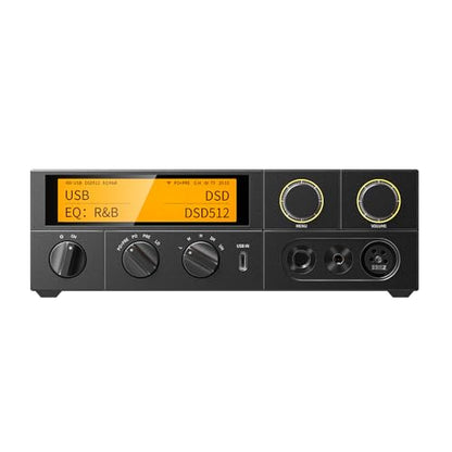 FiiO K17 Desktop DAC&Headphone Amplifier AK4191+AK4499EX*2, 31-Band PEQ, MQA,Support DSD512 32Bit/768kHz with Remote Control (Black) - color: Black