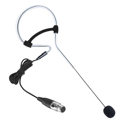 Black Single Earset Headset Microphone Compatible with AKG - style: Mini XLR 3 Pin TA3F Plug Compatible with AKG Only