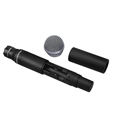 4 Channel Wireless Microphone System 4 Handheld Mic UHF Karaoke DJ Singing Meeting Party New Wedding Church Conference Speech 3 Years Free Warranty Fixed Frequency Long Range