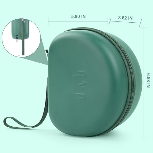 Hard Headphone Case for JLab JBuds Lux ANC/Raycon The Everyday, Green | Foldable Over-Ear Headphones Travel Carrying Case,Mesh Pocket,Hard Eva Shell - color: Green