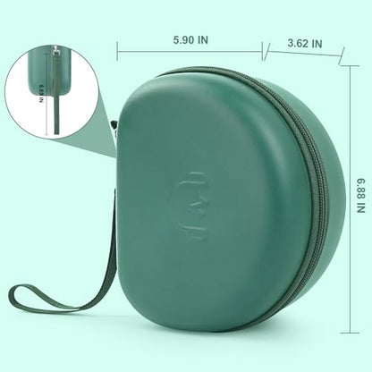 Hard Headphone Case for JLab JBuds Lux ANC/Raycon The Everyday, Green | Foldable Over-Ear Headphones Travel Carrying Case,Mesh Pocket,Hard Eva Shell - color: Green
