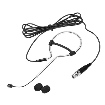 MECCANIXITY Ear Hook Headset Microphone, Single Over Ear Set Hanging Omnidirectional Wired Audio Condenser Microphone Headset with Mini XLR 4 Pin TA4F Plug 3.9ft Cable, Black - color: Black, style: Mini XLR 4 Pin TA4F Plug