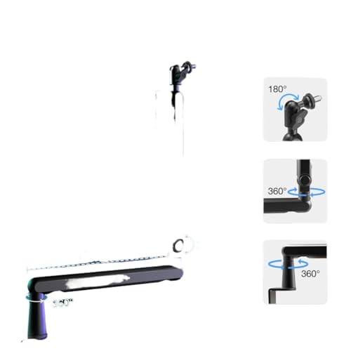 Compatible for FIFINE AM8 BM88 K688 Mic Arm Stand | Low profile design, cable management, fits AM8 BM88 K688, desk mount, sturdy metal(WHITE) - color: WHITE