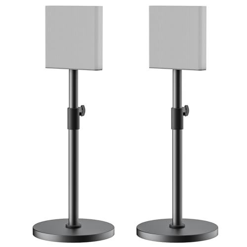 Pair Heavy-Duty Floor Speaker Stands for Sony Bravia Theatre Quad HT-A9M2 Speaker Stands - Height Adjustable Surround Sound Speaker Stand for Sony HT-A9M2 Stands with Cable Management (Stand Only)