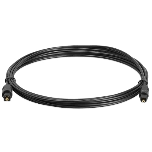Cmple - Optical Audio Cable 12ft - Slim Fiber Optic Cable Ultra-Thin Gold Plated Toslink Cable Digital S/PDIF Audio For Soundbar Av Receivers, TV Sound Bar, Game Console Slim Optical cord - size: 12FT