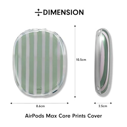 Sonix Protective Case for AirPods Max Headphones - Stylish TPU Hard Shell Ear Cup Covers | Abstract Stripe Sage - color: Abstract Stripe Sage