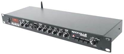 Rockville PPA53 Preamp Pro 1U Pre-Amplifier with Bluetooth/USB | USB Computer Interface, Phono Input, XLR Output, Headphone Output, 3-Band EQ, Low-Cut Crossover, Rack-Mountable, Mic Preamp