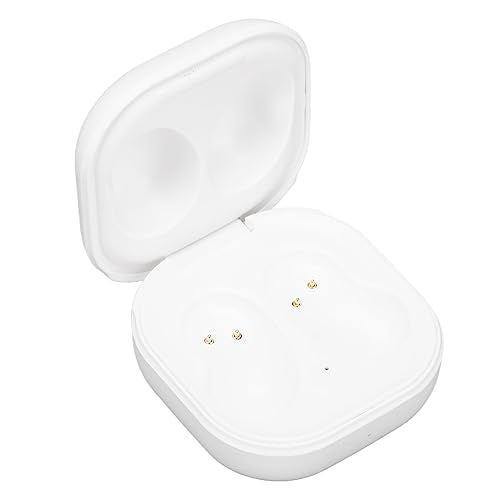 Replacement Earbuds Charging Case Fast USB-C Charging for Samsung Buds Live SM-R180, White with LED Indicator, 600mAh Portable Charger