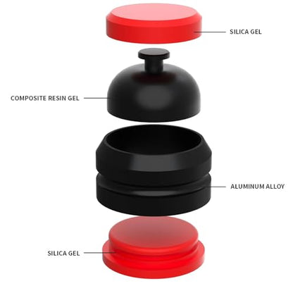 Preffair Audio Speaker Aluminum/Silicone Isolation Feet Turntable Damper Vibration Stopper Stand Absorption Shock Pad for Amplifier Preamp DAC Devices 4Pcs (Red, 1.73"x1.18") - color: Red