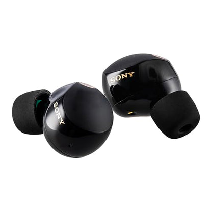 Sony WF-1000XM5 True Wireless Noise Canceling Earbuds (Black) Hi-Res Audio, Bluetooth 5.3, Adaptive ANC, Built-in Microphone with Goby Labs Cleaner and Microfiber Cloth Bundle - color: Black
