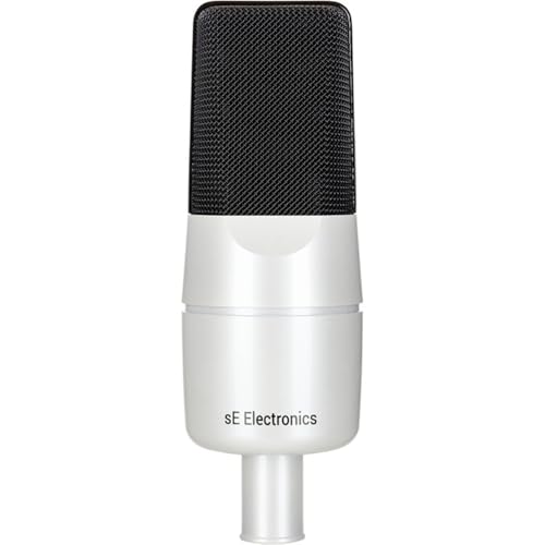 SE ELECTRONICS X1 A Medium-Diaphragm Cardioid Condenser Microphone (White 25th Anniversary Edition) Bundle with Kellards XLR-P20T Pro 20' XLR Microphone Cable and Microphone Stand with Boom
